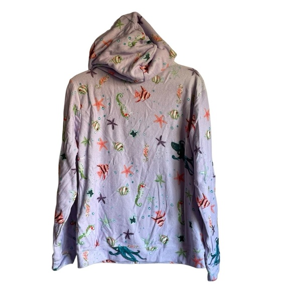 HILL HOUSE The Allie Zip Up Purple Sea Creatures Hoodie Jacket NWT - Picture 5 of 11